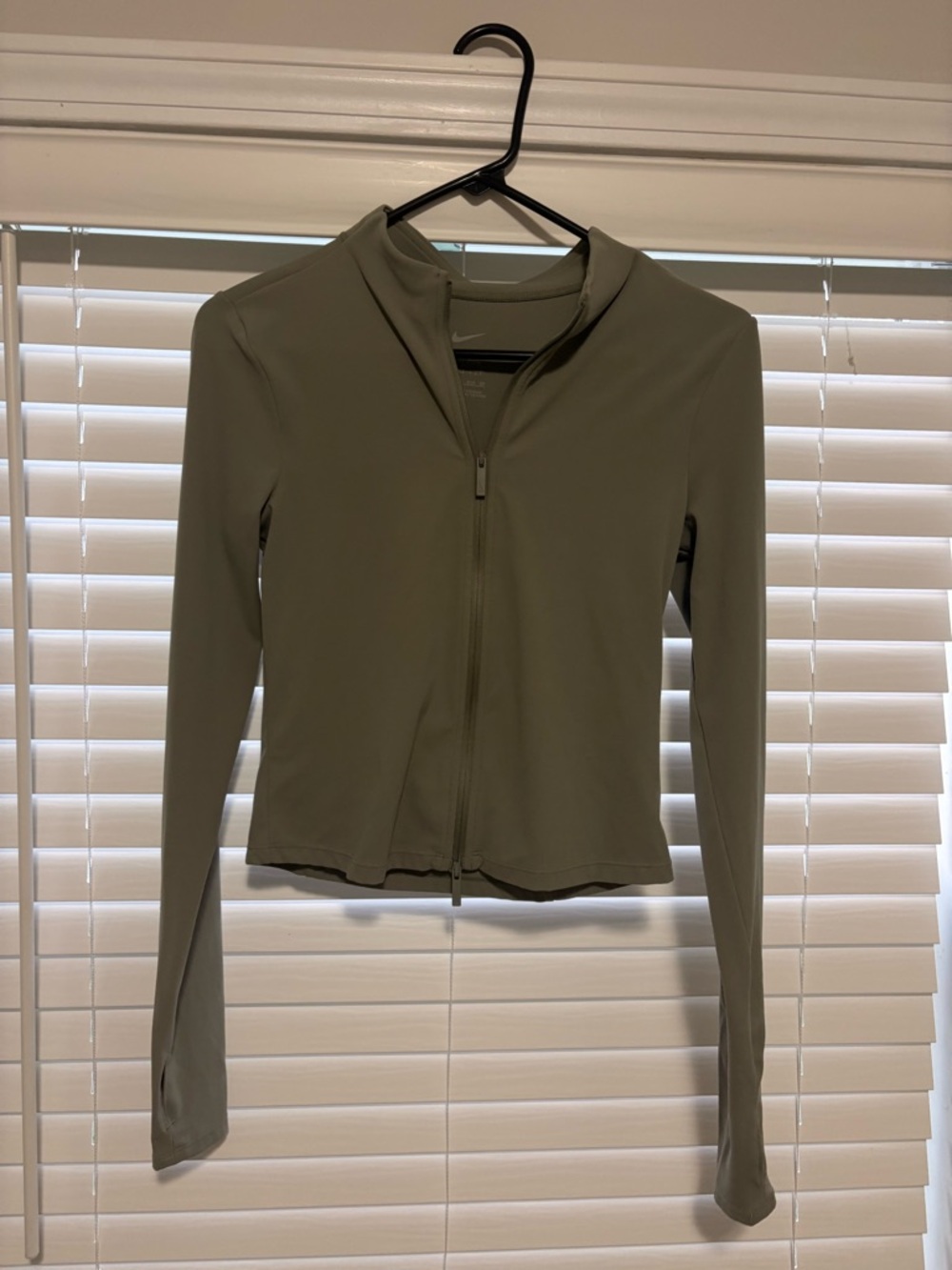 Nike Women's Olive Green Full-Zip Workout top